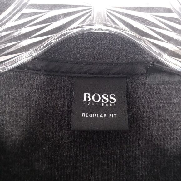 Boss Hugo Boss gray 1/4 zip pullover elbow patch - Picture 5 of 11